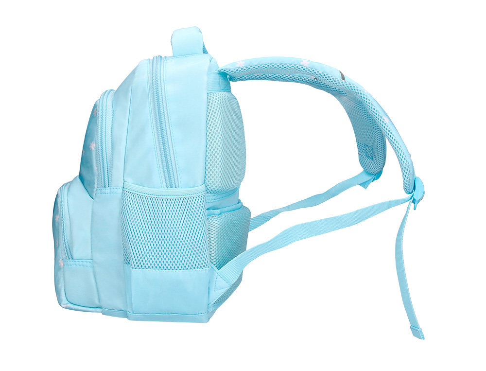 SAC A DOS LIDERPAPEL SCOLAIRE FLEURS 350X110X270MM COLORIS  BLEU CIEL