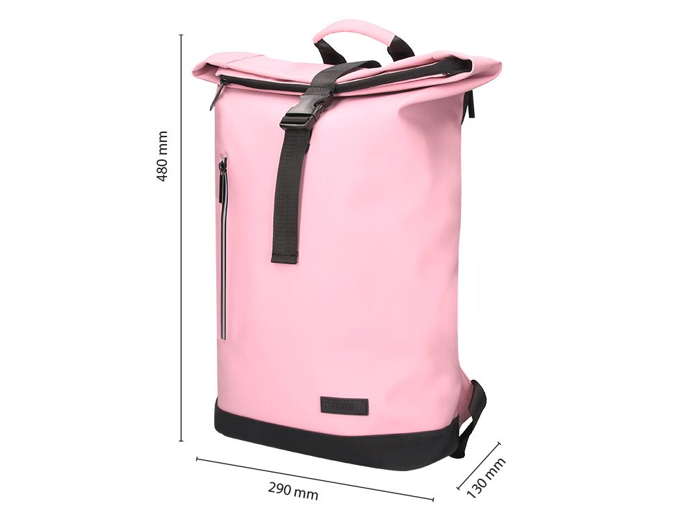 SAC A DOS ANTARTIK ROLL UP WATERPROOF 480X130X280MM      COLORIS ROSE