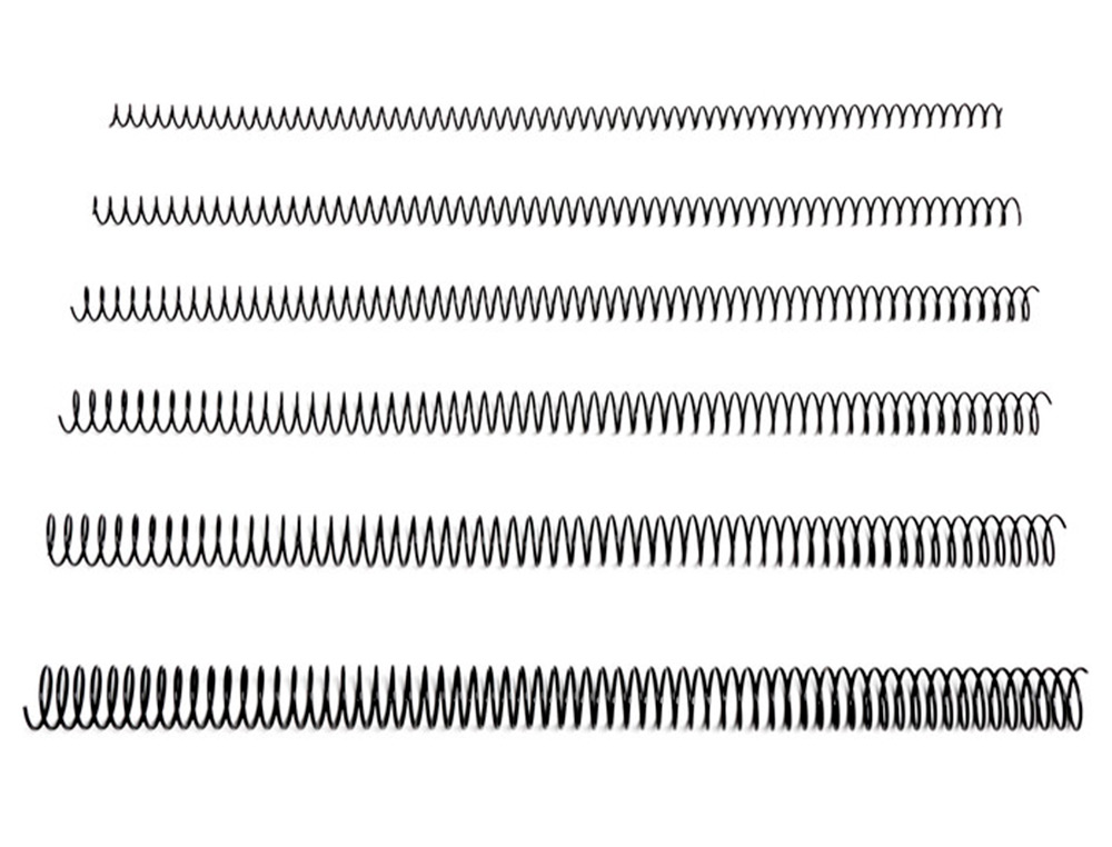 SPIRALE Q-CONNECT MTALLIQUE RELIEUR PAS 4:1 20F CALIBRE 1MM DIAMTRE 6MM COLORIS NOIR BOTE 200 UNITS