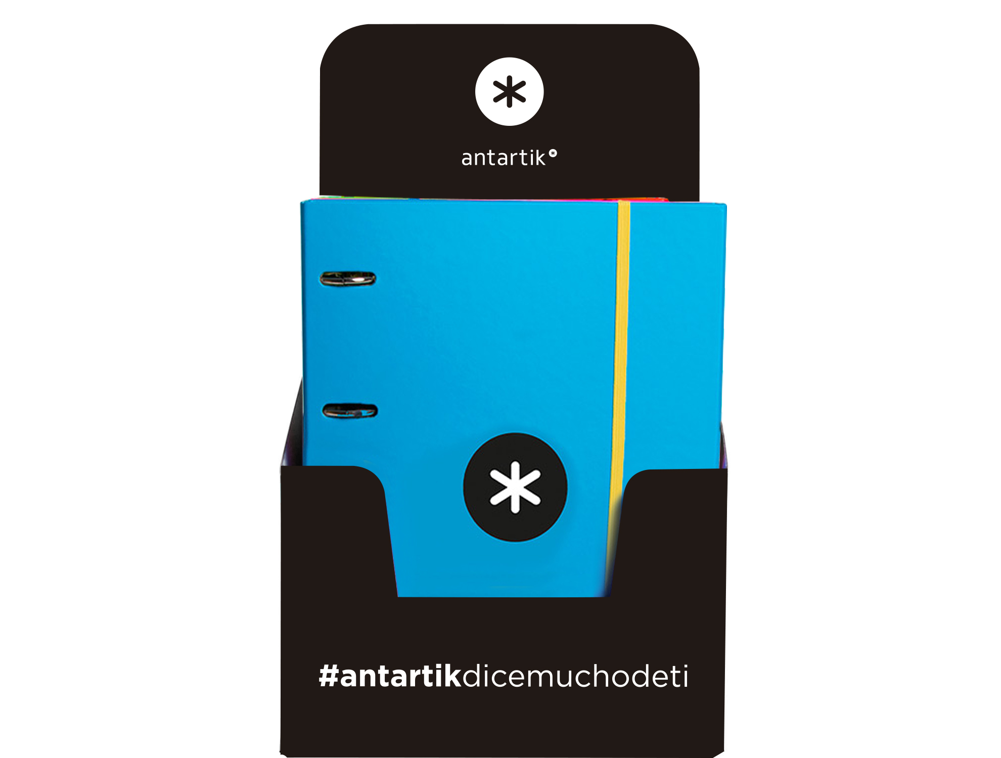 CLASSEUR ANTARTIK 4 ANNEAUX 25MM A4 CARTON REMBORD       FEUILLETS MOBILES QUADRILLAGE 5MM COLORIS ASSORTIS