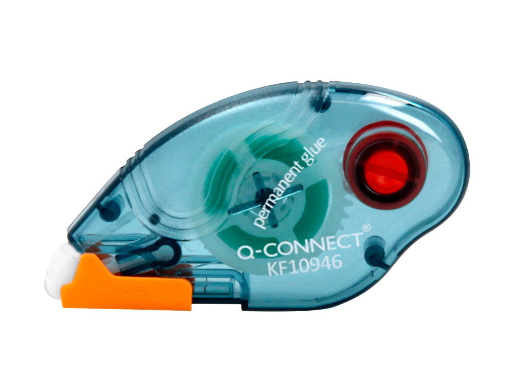 COLLE Q-CONNECT ROLLER ÉCO PERMANENT COLORIS BLEU TRANSPARENT 6.5MMX8.5M