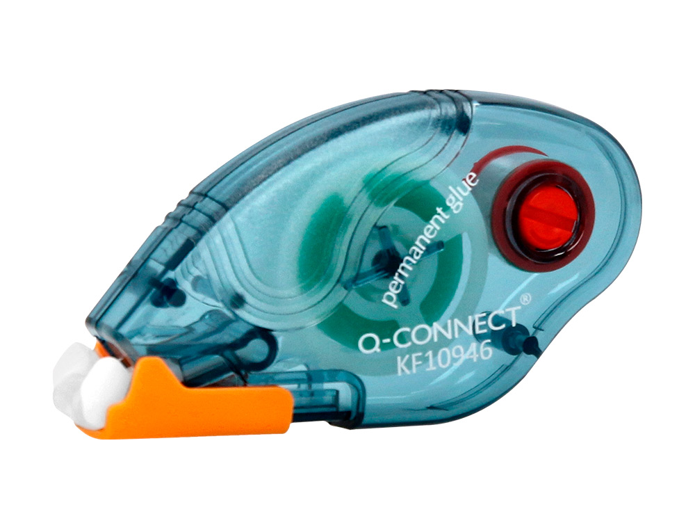 COLLE Q-CONNECT ROLLER ÉCO PERMANENT COLORIS BLEU TRANSPARENT 6.5MMX8.5M