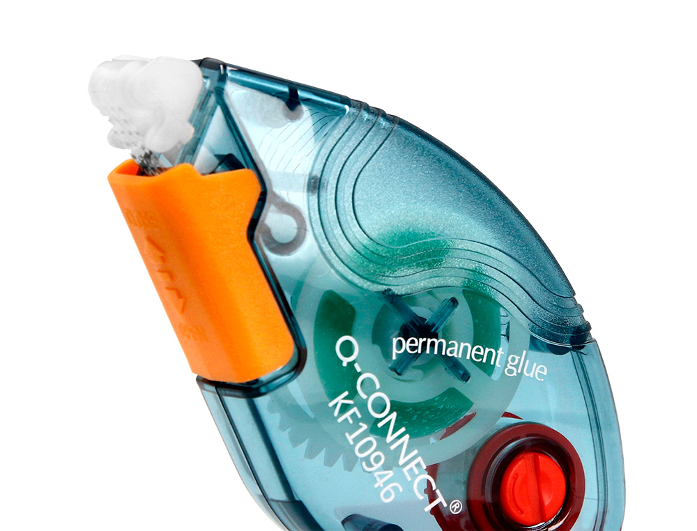 COLLE Q-CONNECT ROLLER ÉCO PERMANENT COLORIS BLEU TRANSPARENT 6.5MMX8.5M