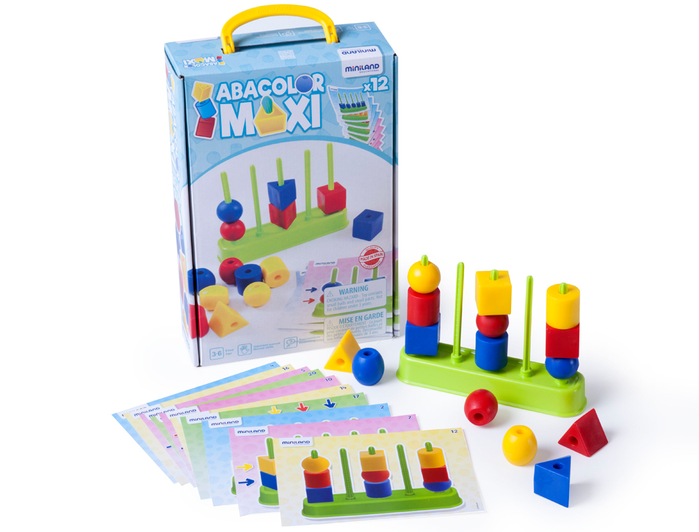 JEU MINILAND ABACOLOR 5 COLONNES MAXI 15 PICES