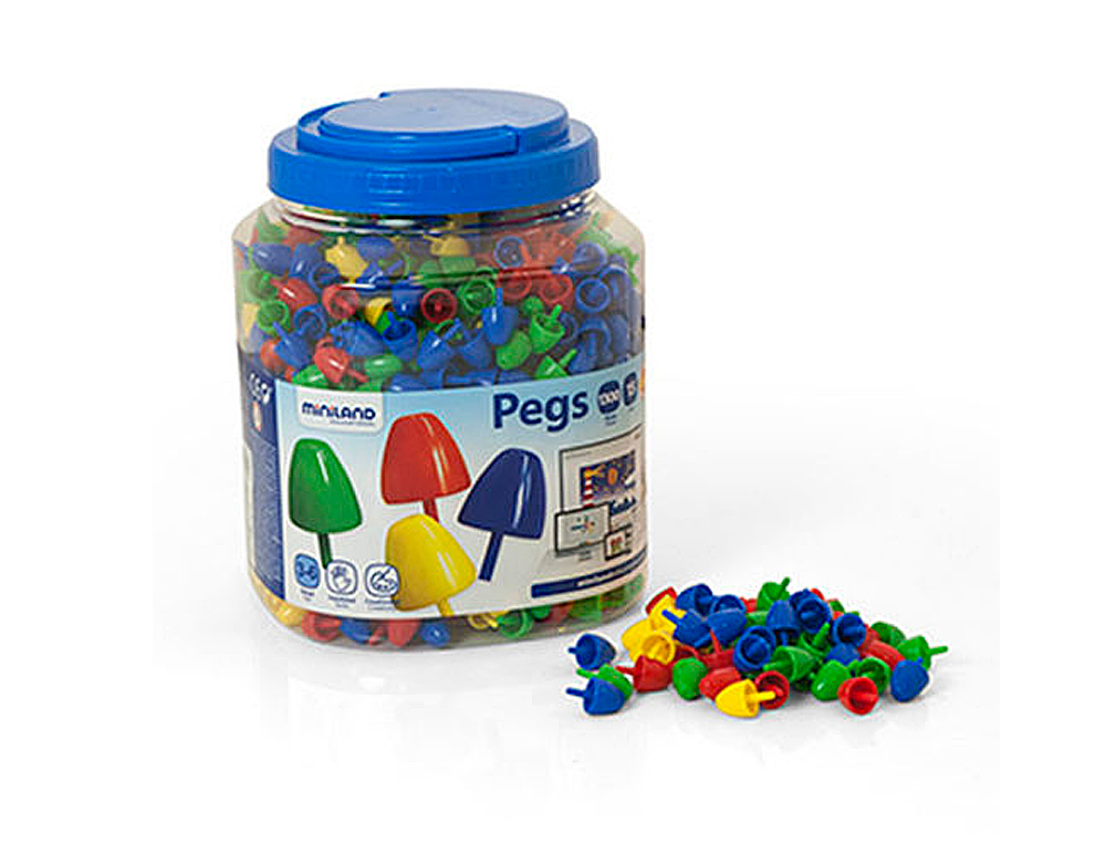 JEU MINILAND PEGS POT DE 1300 PICES DE 15 MM