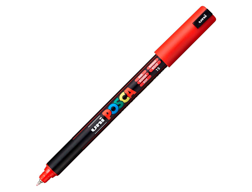 MARQUEUR POSCA PC1MR BASE EAU POINTE CALIBREE EXTRA FINE    0,7MM SANS ODEURS/ALCOOL/SOLVANT COLORIS ROUGE