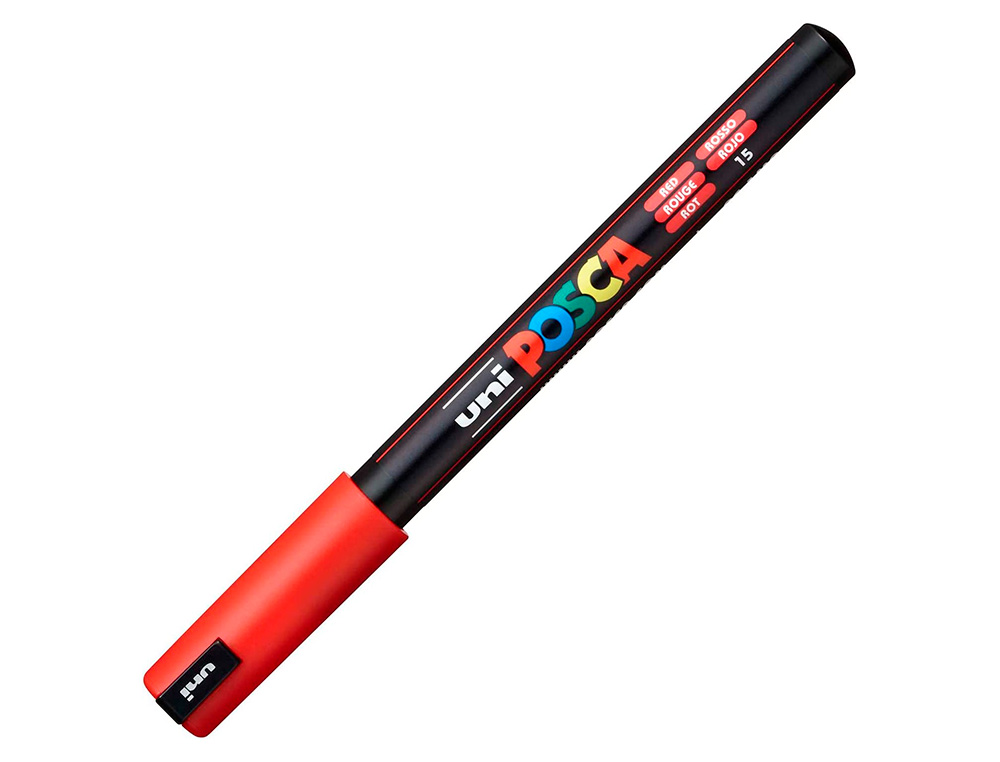 MARQUEUR POSCA PC1MR BASE EAU POINTE CALIBREE EXTRA FINE    0,7MM SANS ODEURS/ALCOOL/SOLVANT COLORIS ROUGE
