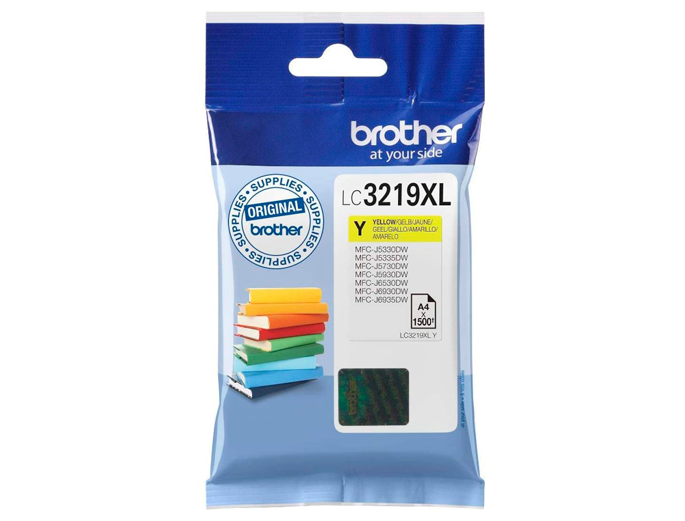 CARTOUCHE BROTHER JET D'ENCRE LC3219 COULEUR JAUNE HAUTE CAPACITÉ 3000P