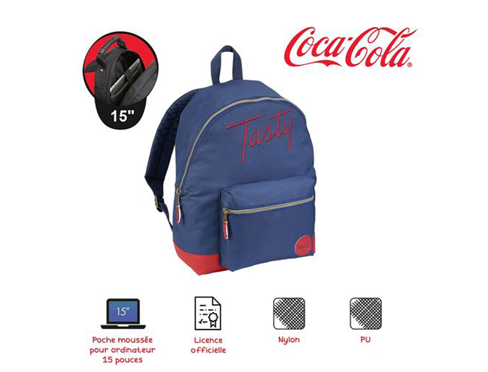 SAC A DOS BORNE VIQUEL COCA-COLA TASTY DIM.          410X300X190MM