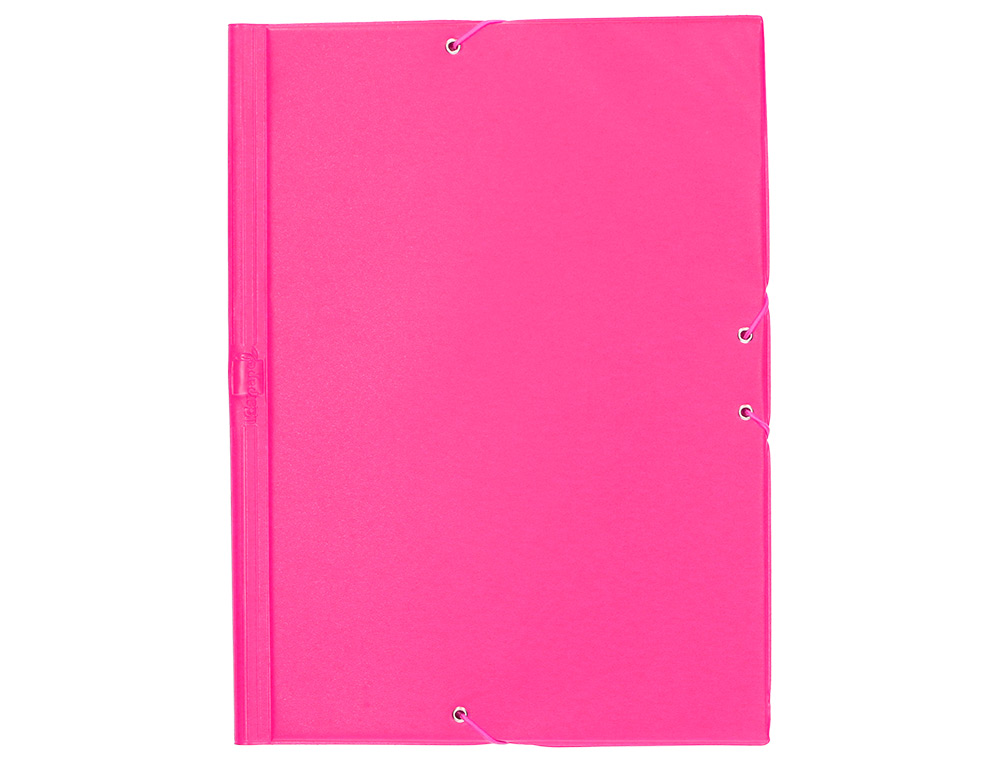 CHEMISE LIDERPAPEL CARTON REMBORDÉ DOS FLEXIBLE A4+ 320X240MM 3 RABATS ÉLASTIQUE COLORIS FUCHSIA