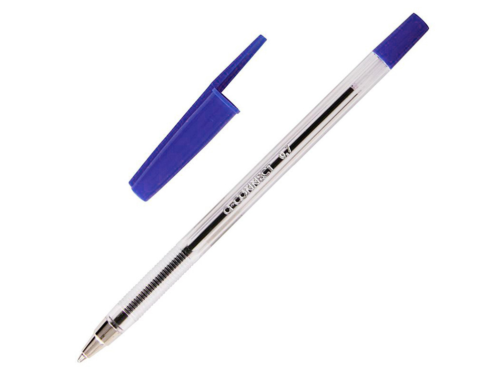 STYLO-BILLE Q-CONNECT CRITURE MOYENNE 0.7MM ENCRE CLASSIQUE BILLE INDFORMABLE CAPUCHON ENCRE COULEUR VIOLET