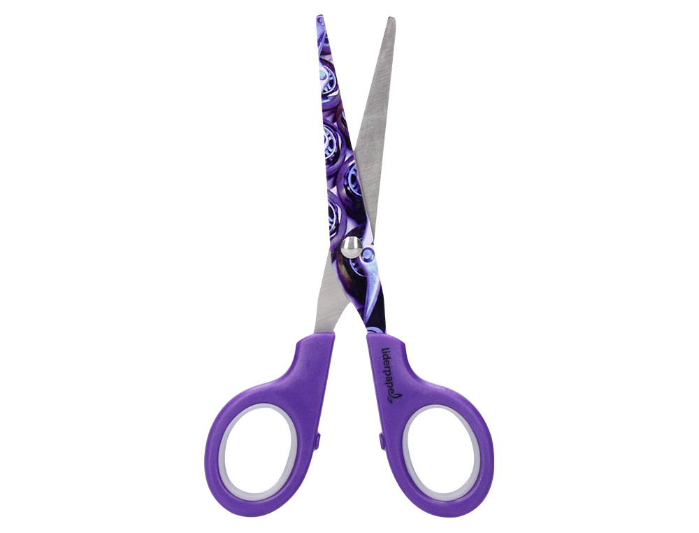 CISEAUX LIDERPAPEL DÉCOR 5/8 ANS LAMES ACIER INOXYDABLE DÉCORÉES POINTE ARRONDIE ANTI-COUPE 160MM