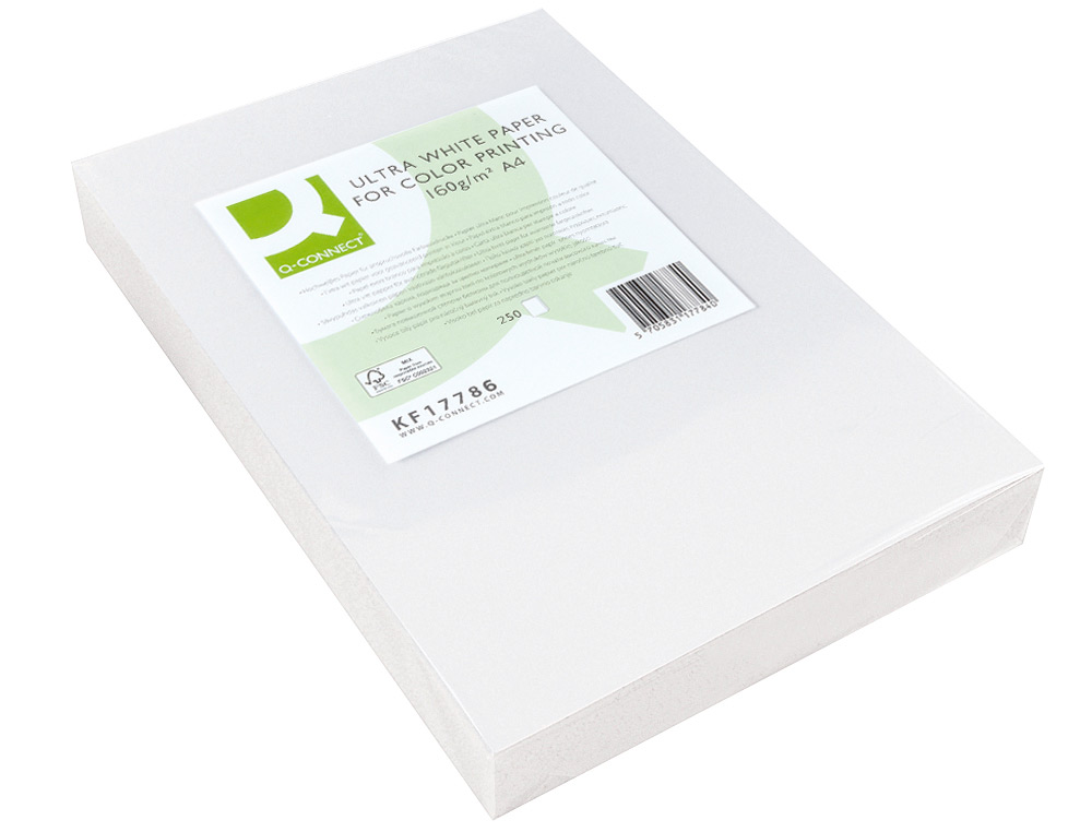 PAPIER Q-CONNECT MULTIFONCTION ULTRAWHITE A4 160G/M2 BLANCHEUR 170 OPACIT 96 RIGIDIT 60 250 FEUILLES