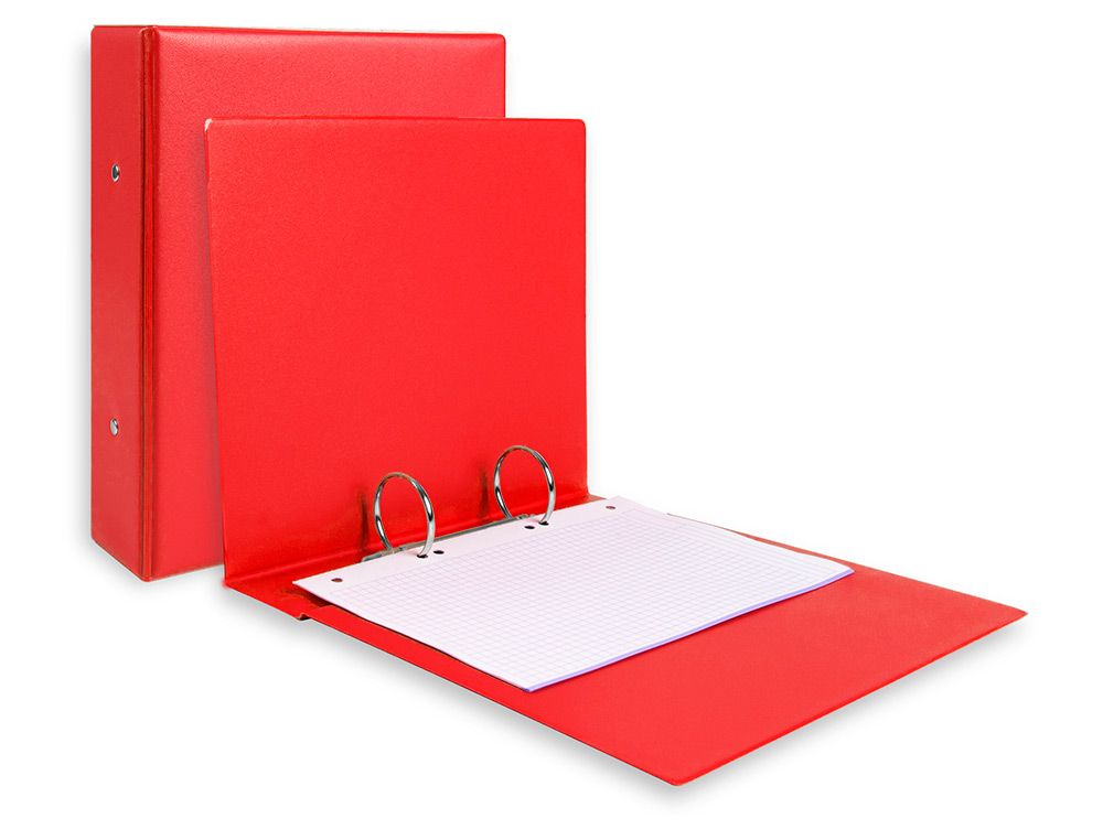 CLASSEUR LIDERPAPEL 2 ANNEAUX RONDS 40MM A5 CARTON REMBORD PVC COLORIS ORANGE