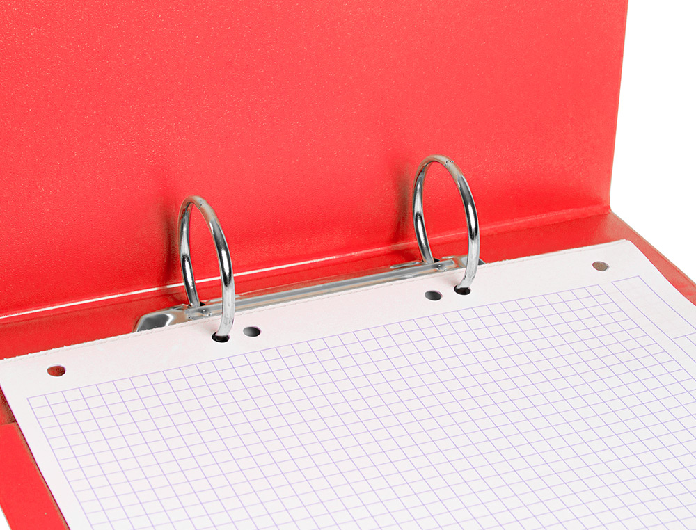 CLASSEUR LIDERPAPEL 2 ANNEAUX RONDS 40MM A5 CARTON REMBORD PVC COLORIS ORANGE