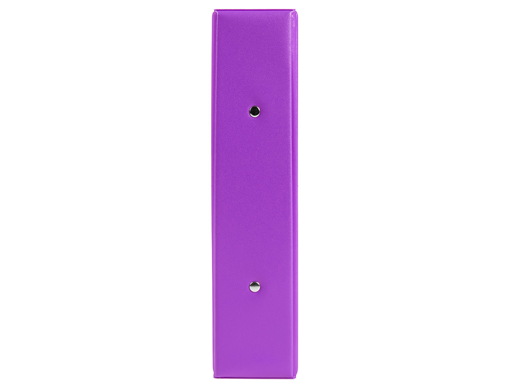 CLASSEUR LIDERPAPEL 2 ANNEAUX RONDS 40MM A5 CARTON REMBORD PVC COLORIS VIOLET