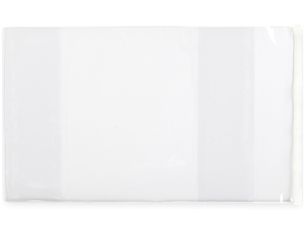 COUVRE-LIVRES LIDERPAPEL Nº31 PVC TRANSPARENT 13/100E 312X530MM AVEC RABAT ADHÉSIF ADAPTABLE