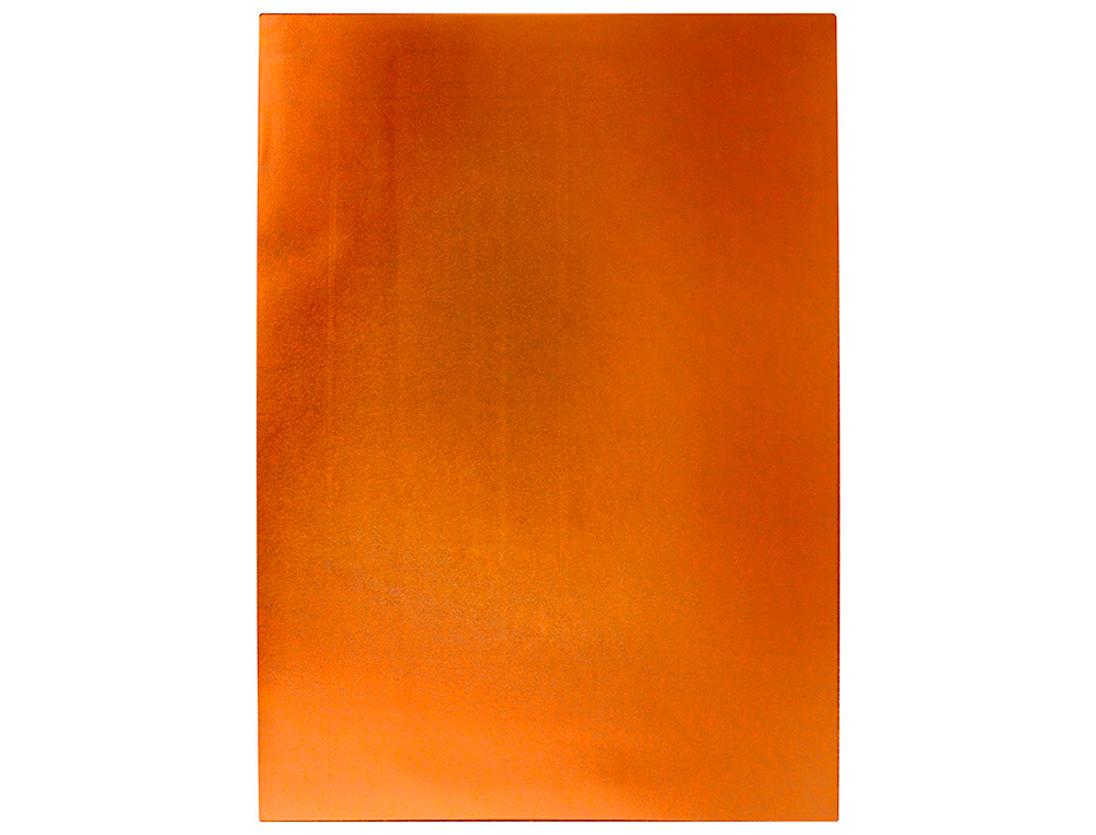 PLAQUE MOUSSE LIDERPAPEL MTALLISE 50X70CM 60G/M2 PAISSEUR 2MM UNICOLORE ORANGE
