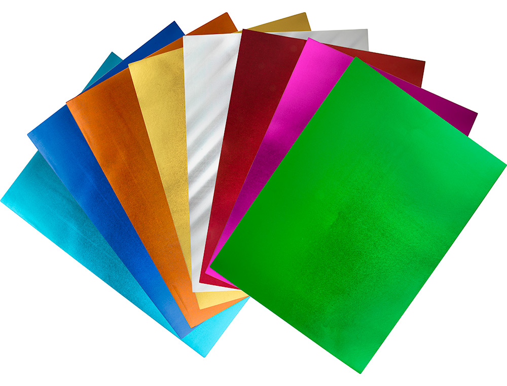 PLAQUE MOUSSE LIDERPAPEL MTALLISE 50X70CM 60G/M2 PAISSEUR 2MM UNICOLORE ORANGE