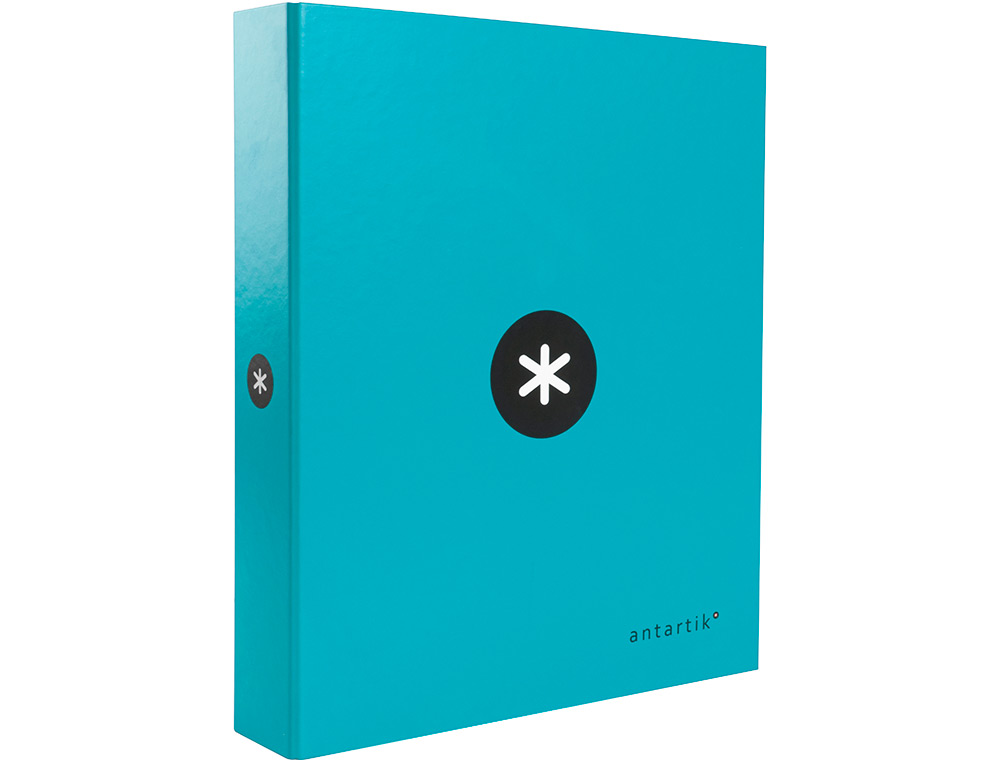 CLASSEUR ANTARTIK 4 ANNEAUX END 40MM A4+ CARTON REMBORD    COLORIS TURQUOISE