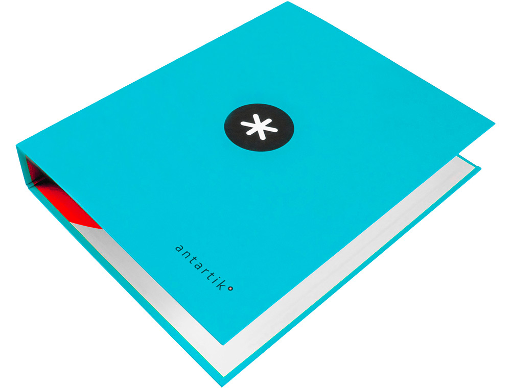 CLASSEUR ANTARTIK 4 ANNEAUX END 40MM A4+ CARTON REMBORD    COLORIS TURQUOISE