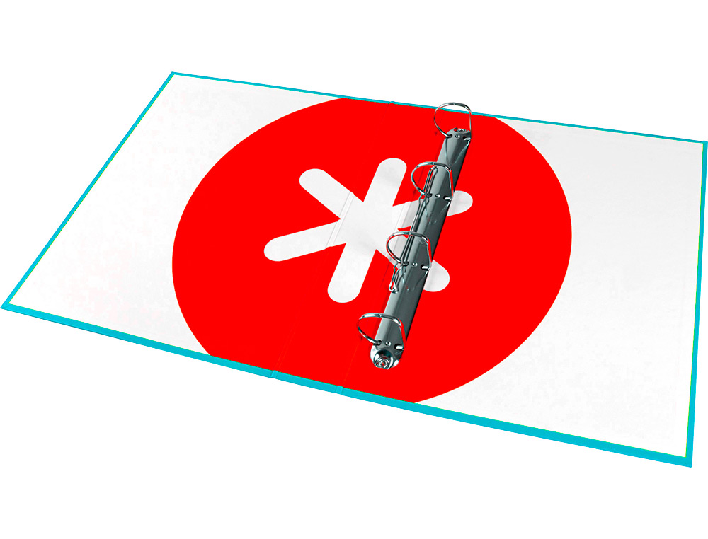 CLASSEUR ANTARTIK 4 ANNEAUX END 40MM A4+ CARTON REMBORD    COLORIS TURQUOISE