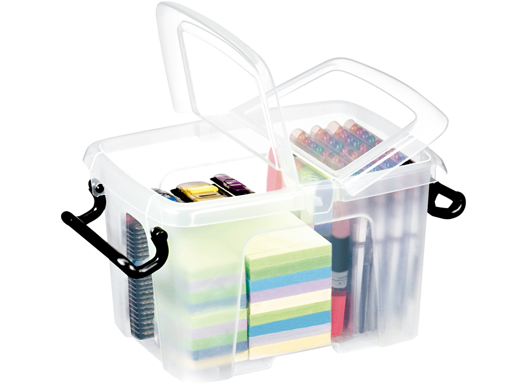 BOITE RANGEMENT CEP POLYPROPYLENE COUVERCLE PAPILLON CLIPSE 2 POIGNEES 30X22,5X18,3CM COLORIS