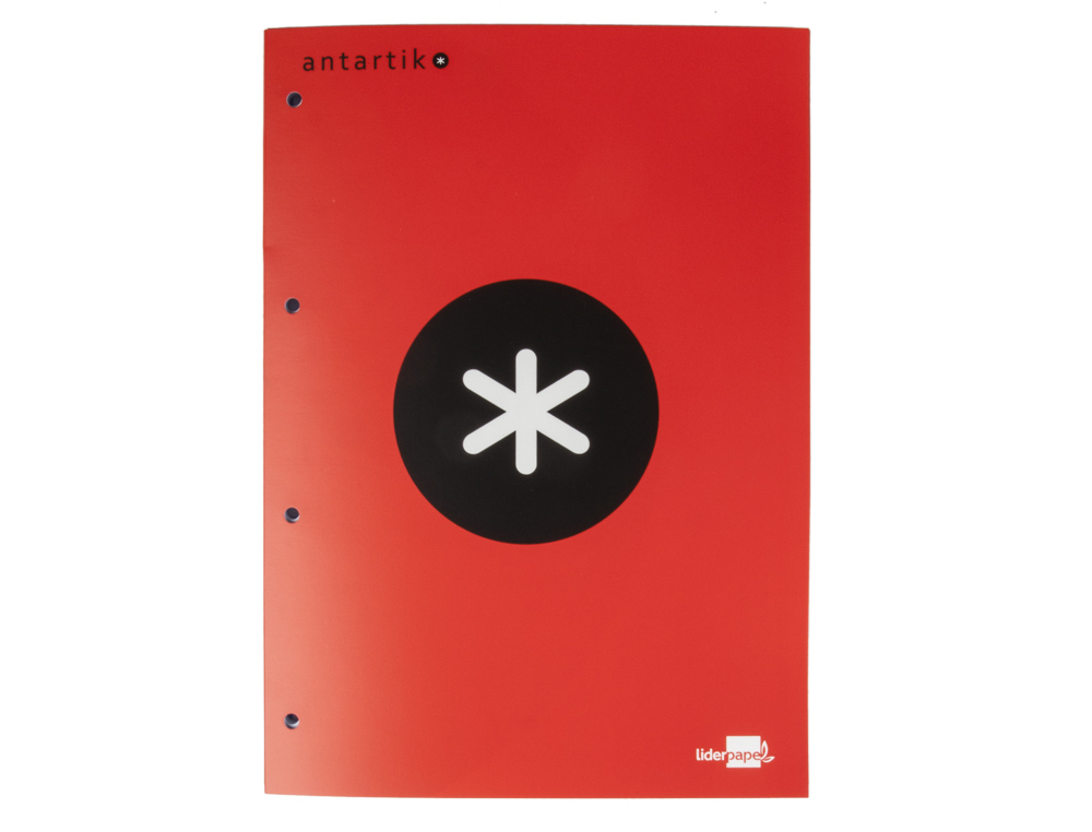 BLOC-NOTES ANTARTIK 200 PAGES ENCOLLES 100G A4 QUADRILLAGE 5MM COLORIS ROUGE