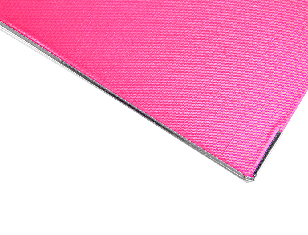 CLASSEUR LEVIER LIDERPAPEL A4 DOCUMENTA CARTON REMBORDÉ 1,9MM DOS 75MM RADO MÉTALLIQUE COLORIS ROSE