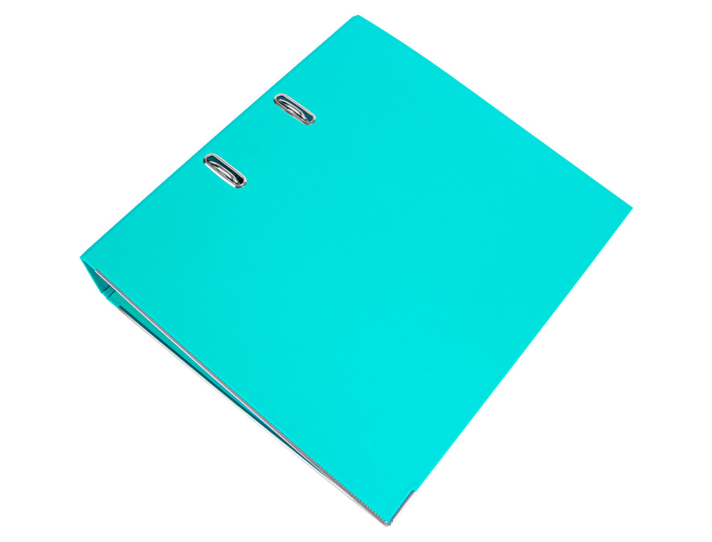 CLASSEUR LEVIER LIDERPAPEL A4 DOCUMENTA CARTON REMBORDÉ 1,9MM DOS 75MM RADO MÉTALLIQUE COLORIS VERT CLAIR