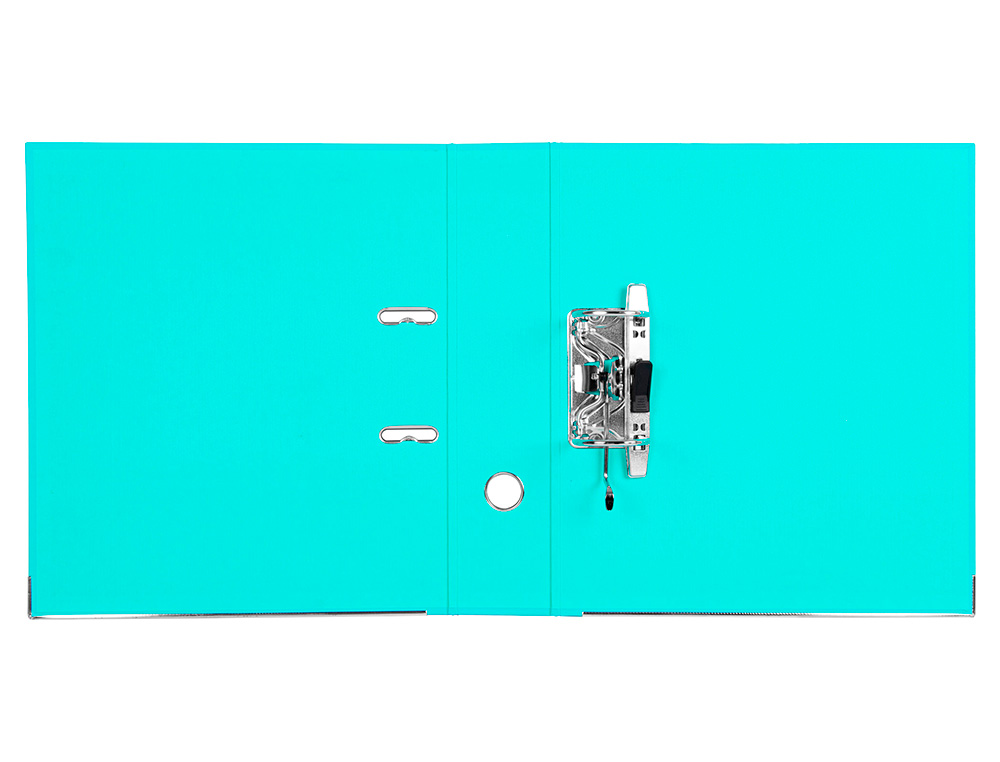 CLASSEUR LEVIER LIDERPAPEL A4 DOCUMENTA CARTON REMBORDÉ 1,9MM DOS 75MM RADO MÉTALLIQUE COLORIS VERT CLAIR