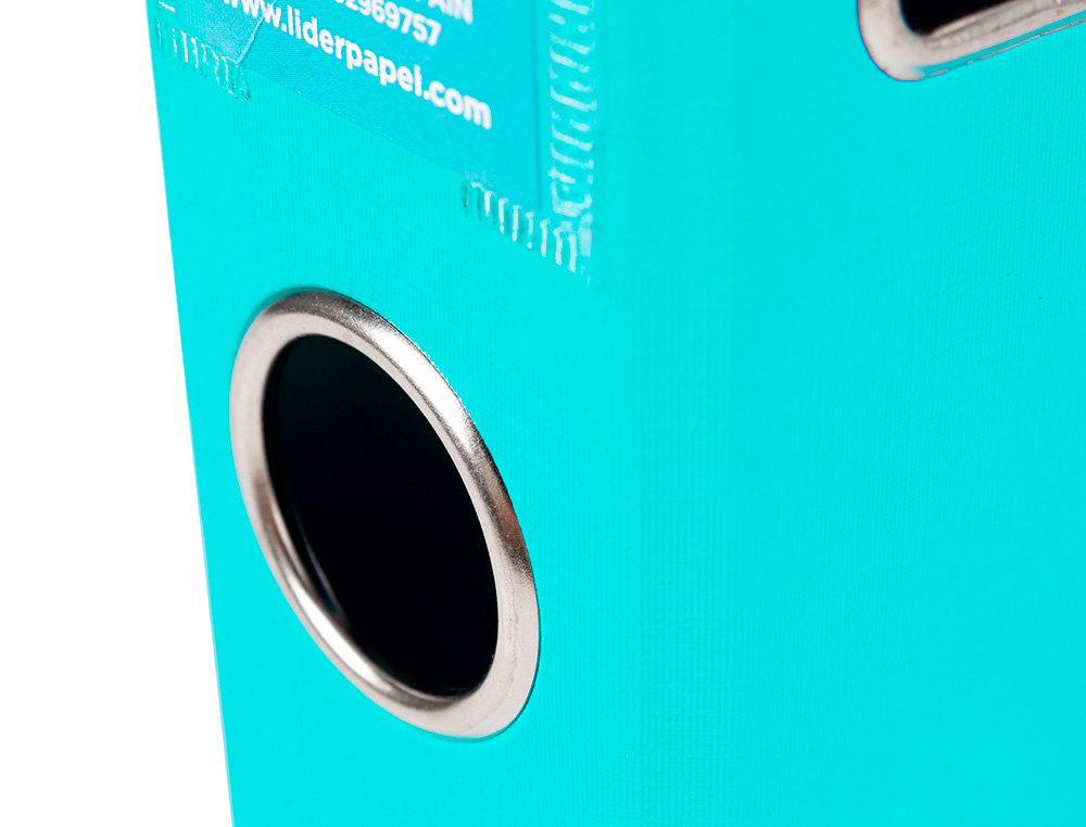 CLASSEUR LEVIER LIDERPAPEL A4 DOCUMENTA CARTON REMBORDÉ 1,9MM DOS 75MM RADO MÉTALLIQUE COLORIS VERT CLAIR
