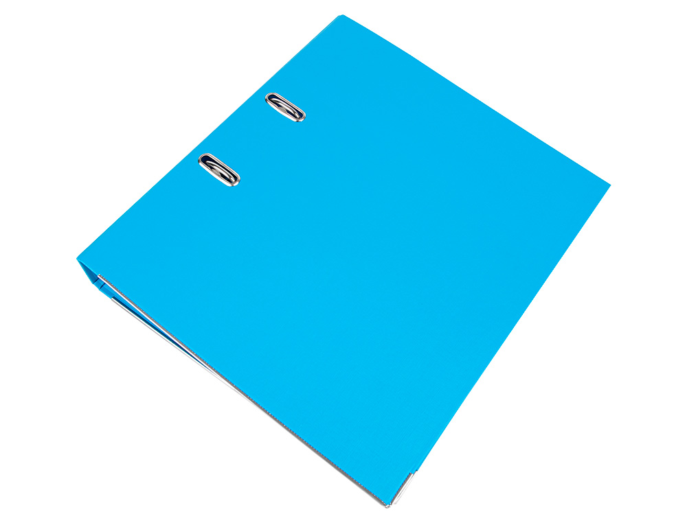 CLASSEUR LEVIER LIDERPAPEL A4 DOCUMENTA CARTON REMBORD 1,9MM DOS 52MM RADO MTALLIQUE COLORIS BLEU CIEL
