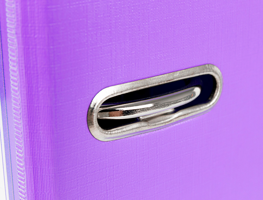 CLASSEUR LEVIER LIDERPAPEL A4 DOCUMENTA CARTON REMBORDÉ 1,9MM DOS 52MM RADO MÉTALLIQUE COLORIS LILAS
