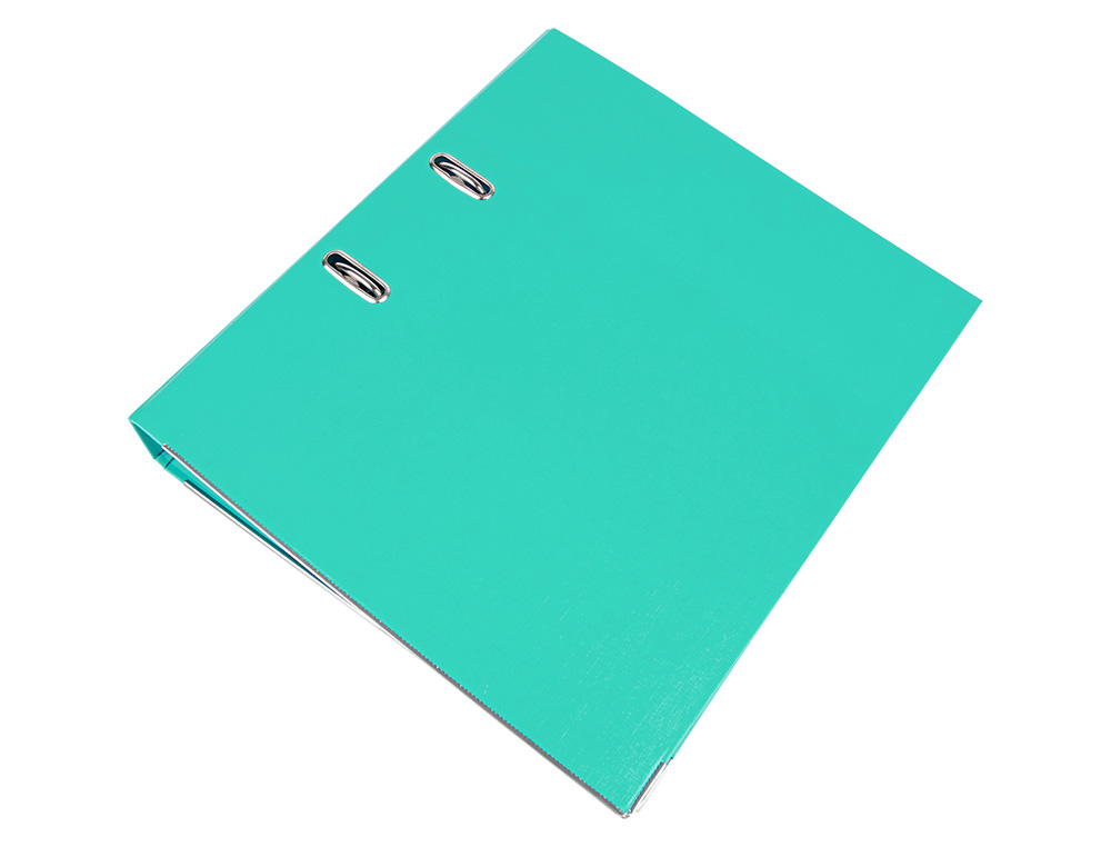 CLASSEUR LEVIER LIDERPAPEL A4 DOCUMENTA CARTON REMBORD 1,9MM DOS 52MM RADO MTALLIQUE COLORIS VERT CLAIR