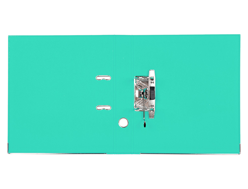 CLASSEUR LEVIER LIDERPAPEL A4 DOCUMENTA CARTON REMBORD 1,9MM DOS 52MM RADO MTALLIQUE COLORIS VERT CLAIR