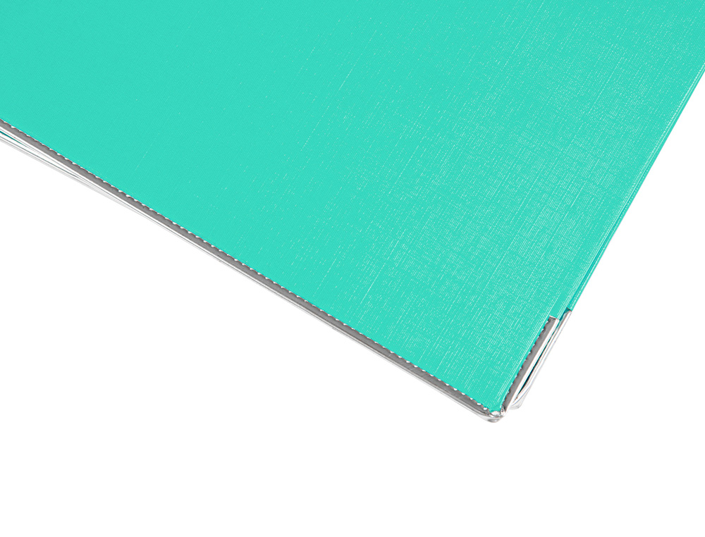 CLASSEUR LEVIER LIDERPAPEL A4 DOCUMENTA CARTON REMBORD 1,9MM DOS 52MM RADO MTALLIQUE COLORIS VERT CLAIR