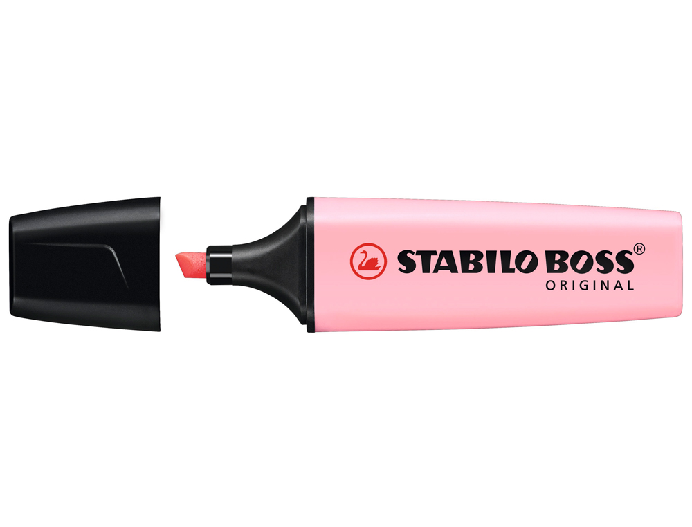 SURLIGNEUR STABILO BOSS PASTEL TRAC 2/5MM POINTE BISEAUTE ENCRE UNIVERSELLE BASE EAU RSISTANTE LUMIRE SOUPON ROSE