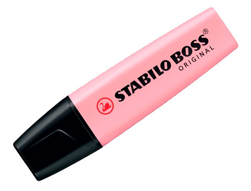 SURLIGNEUR STABILO BOSS PASTEL TRAC 2/5MM POINTE BISEAUTE ENCRE UNIVERSELLE BASE EAU RSISTANTE LUMIRE SOUPON ROSE