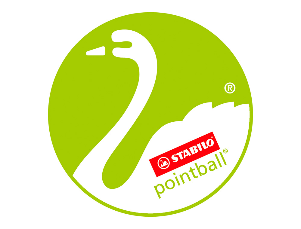 STYLO-BILLE STABILO POINTBALL RETRACTABLE RECHARGEABLE PLASTIQUE RECYCLE 3500M D'ECRITURE  GRIP ANTIDERAPANT VERT