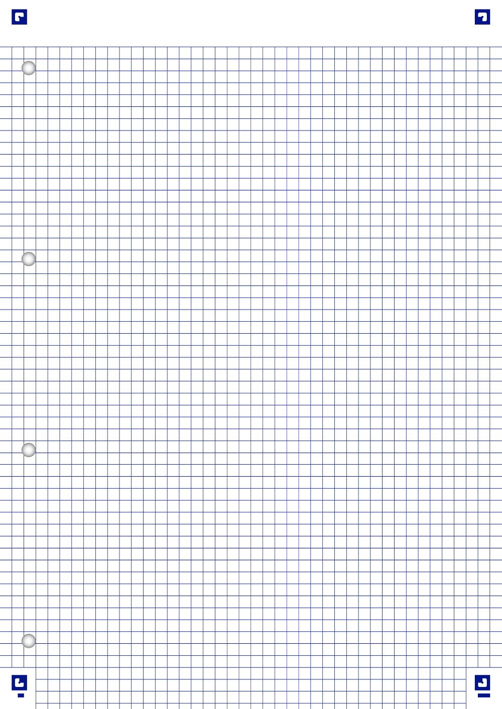 BLOC BRISTOL PERFORE OXFORD 2.0 A4 30 FICHES 210G         QUADRILLE 5MM
