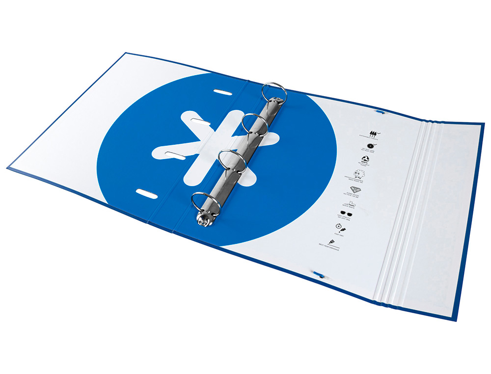 CLASSEUR ANTARTIK TRENDING TOPIC 2020 4 ANNEAUX RONDS 40MM FEUILLET MOBILE A4 5X5MM COLORIS BLEU