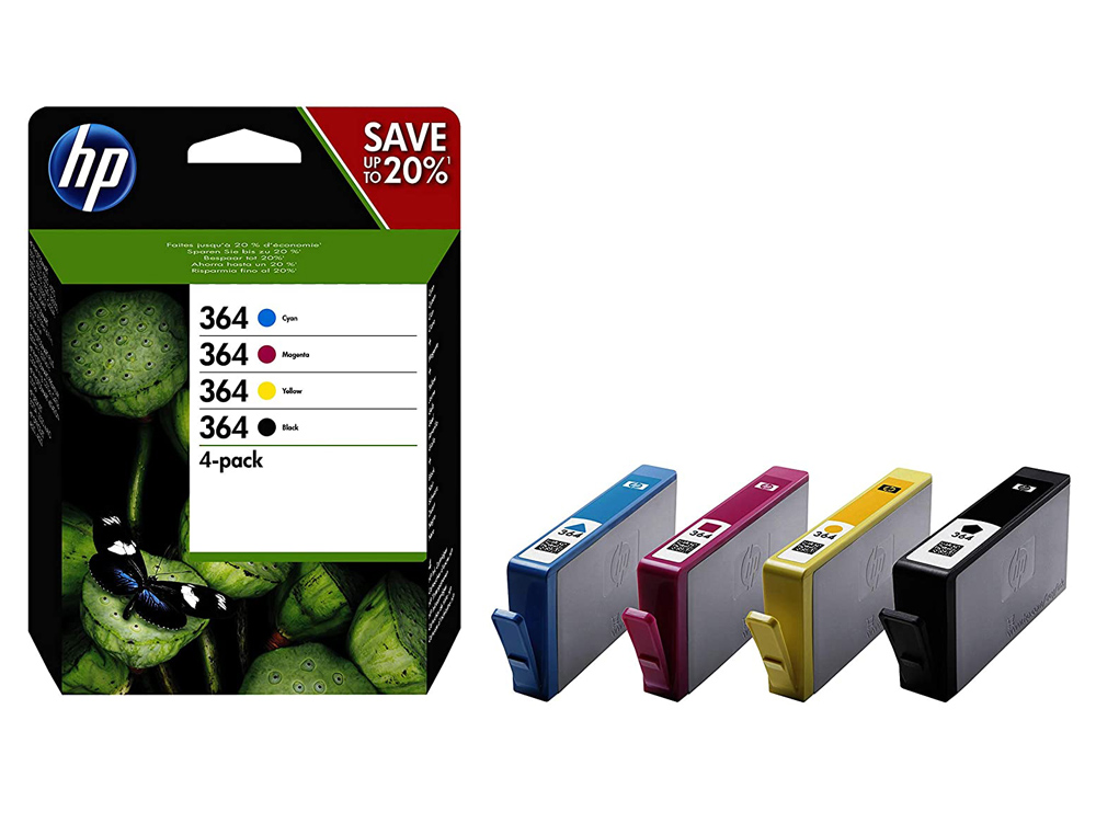 CARTOUCHE HP 364 JET D'ENCRE N9J73AE COMBO PACK 4 UNITÉS