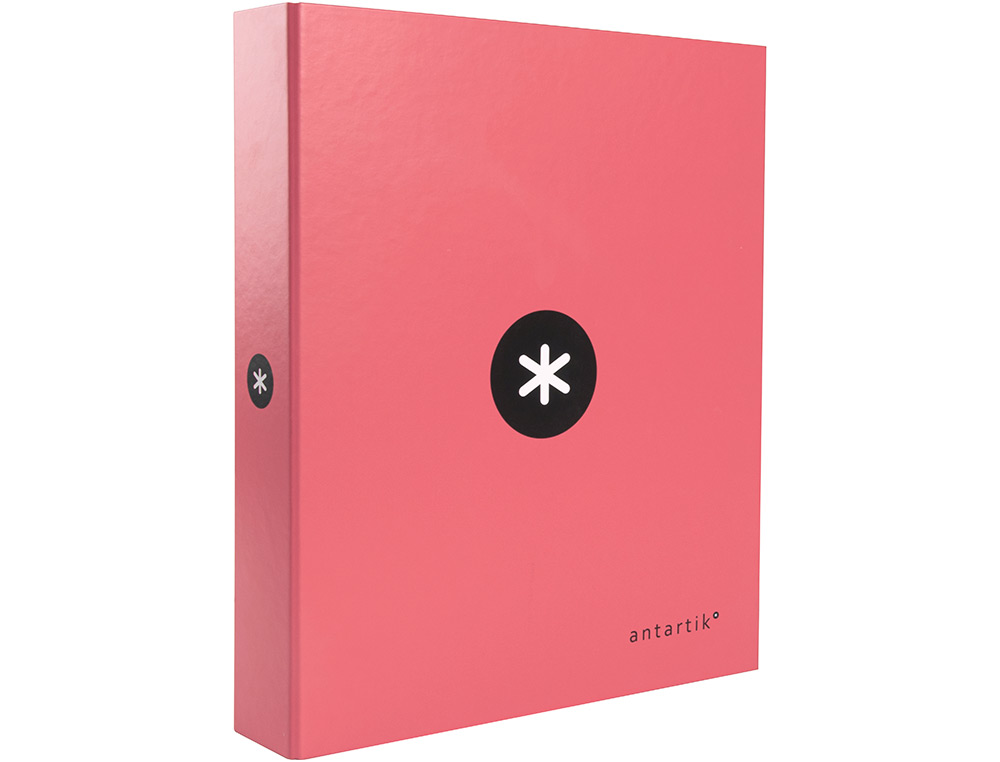 CLASSEUR ANTARTIK 4 ANNEAUX END 40MM A4+ CARTON REMBORDE COLORIS CORAIL
