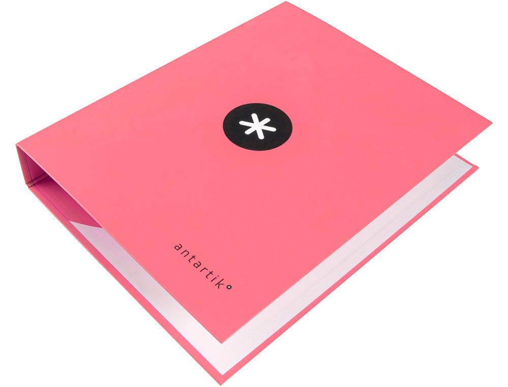 CLASSEUR ANTARTIK 4 ANNEAUX END 40MM A4+ CARTON REMBORDE COLORIS CORAIL