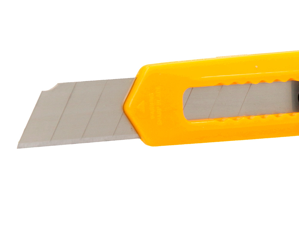 CUTTER XD-11 Q-CONNECT LAME RETRACTABLE INTERCHANGEABLE ACIER 18MM PRECOUPEE FREIN SECURITE COL. ALEATOIRE JAUNE/ORANGE