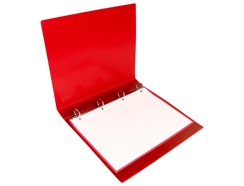 CLASSEUR LIDERPAPEL 4 ANNEAUX 25MM A4 260X315MM POLYPROPYLENE DOS 40MM PORTE-CARTES VISITE COLORIS