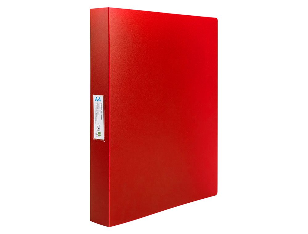 CLASSEUR LIDERPAPEL 4 ANNEAUX 25MM A4 260X315MM POLYPROPYLENE DOS 40MM PORTE-CARTES VISITE COLORIS