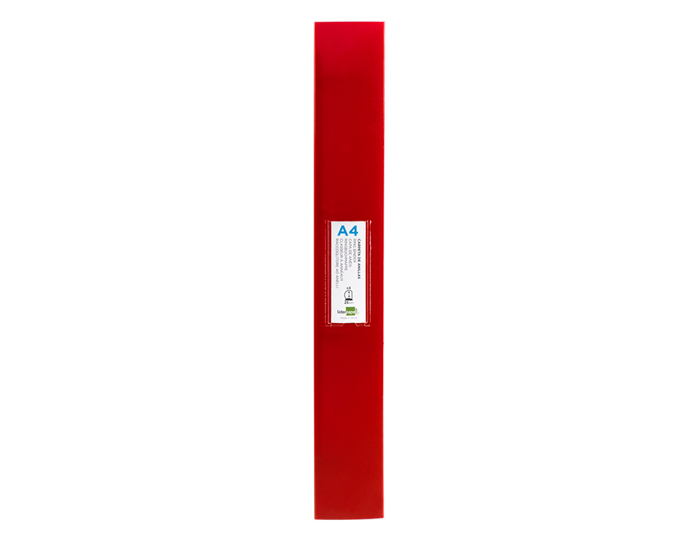 CLASSEUR LIDERPAPEL 4 ANNEAUX 25MM A4 260X315MM POLYPROPYLENE DOS 40MM PORTE-CARTES VISITE COLORIS