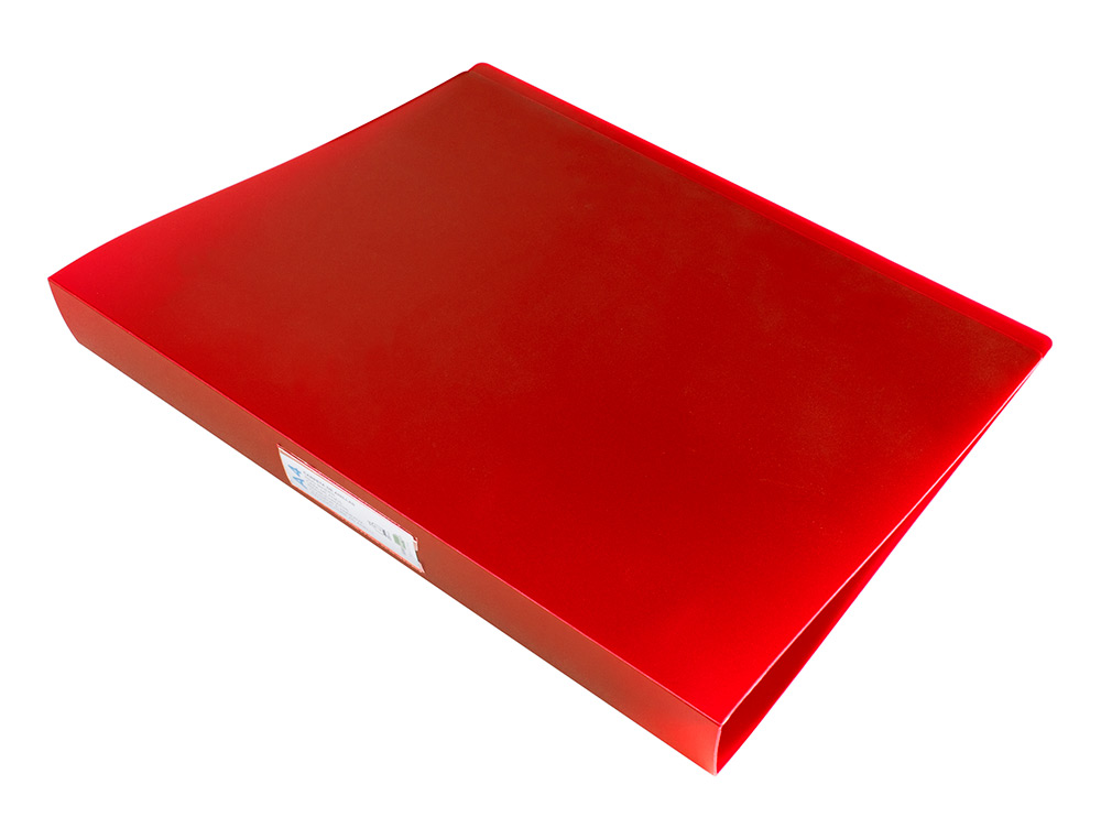 CLASSEUR LIDERPAPEL 4 ANNEAUX 25MM A4 260X315MM POLYPROPYLENE DOS 40MM PORTE-CARTES VISITE COLORIS